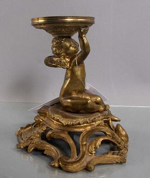 BORDSUPPSATS, brons, nyrokoko, 1800-tal.