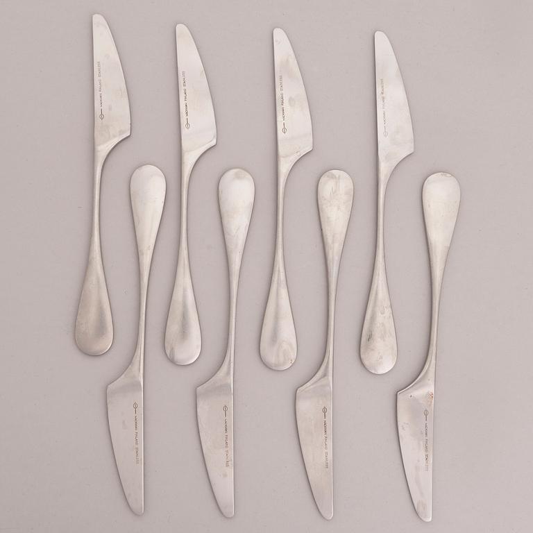 A 28-piece set of 'Mango' steel cutlery by Nanny Still, Hackman Finland 18/8.