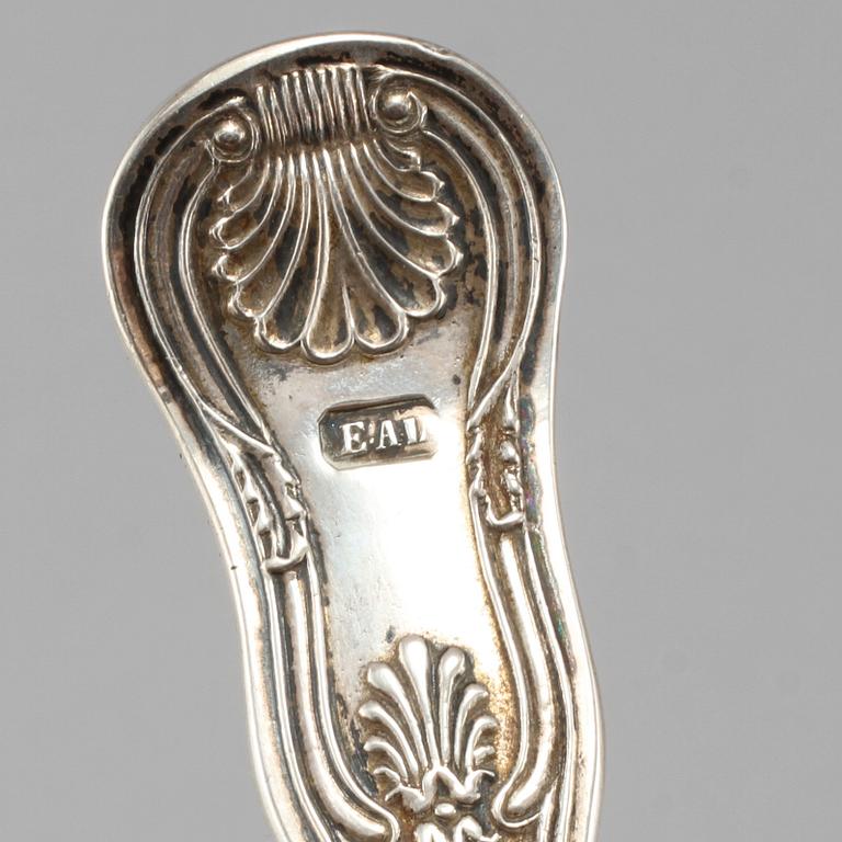 SOPPSLEV, silver, Gustaf Theodor Folcker, Stockholm, 1857. Vikt 260 g.