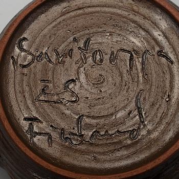 Redclay pot and 7 bowls by Erkki Stenius for Savitorppa 1970s.