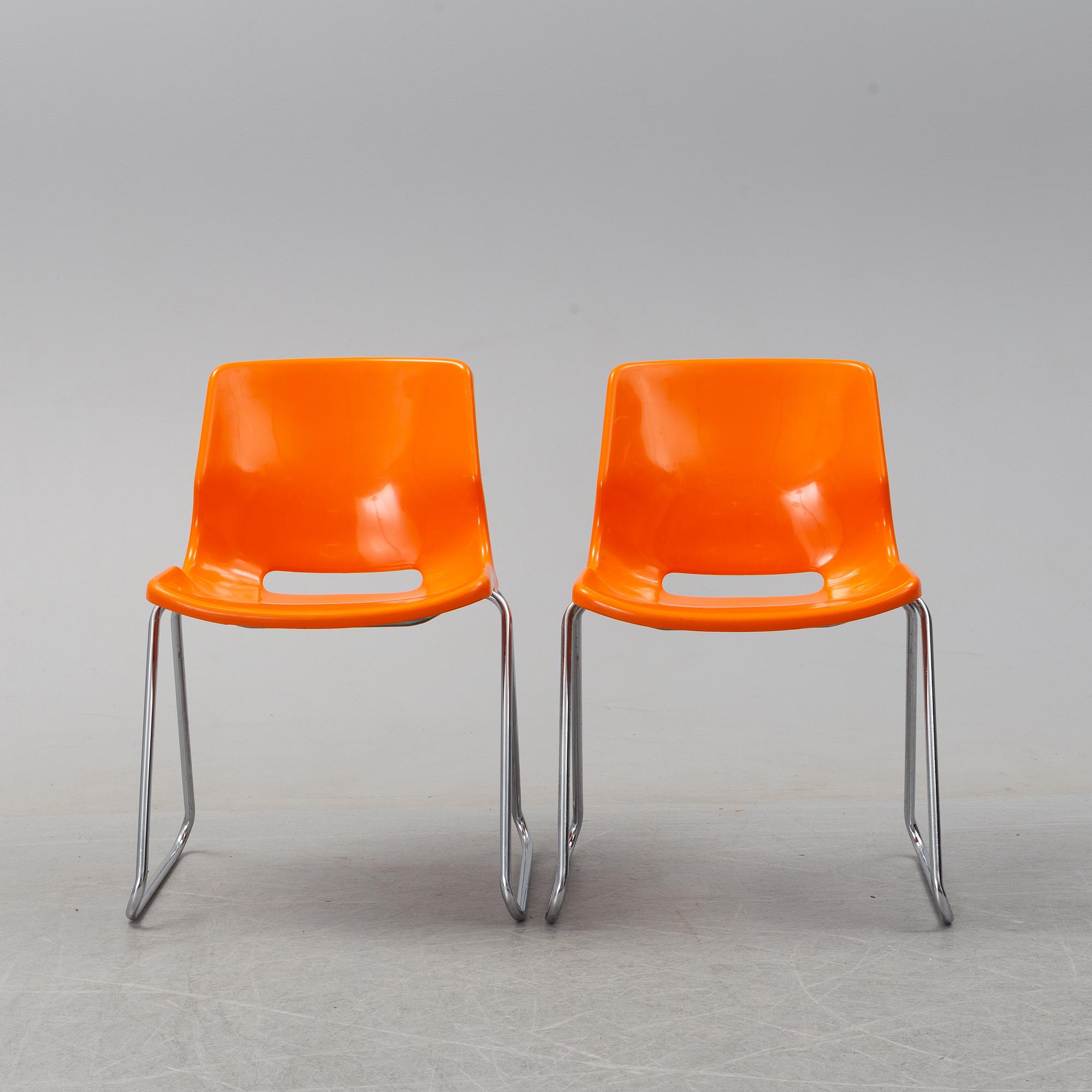 SVANTE SCHÖBLOM, stolar, 6 st, "Clipper", Overman, 1970-tal.