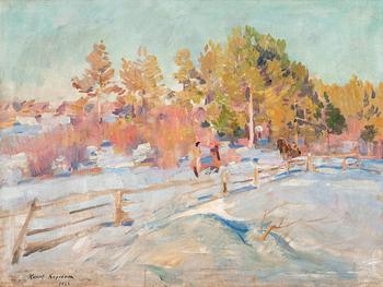 Constantine Korovine, WINTER LANDSCAPE.