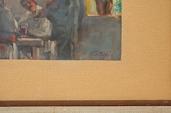 GEORGE CATARGI, olja på papper, signerad.