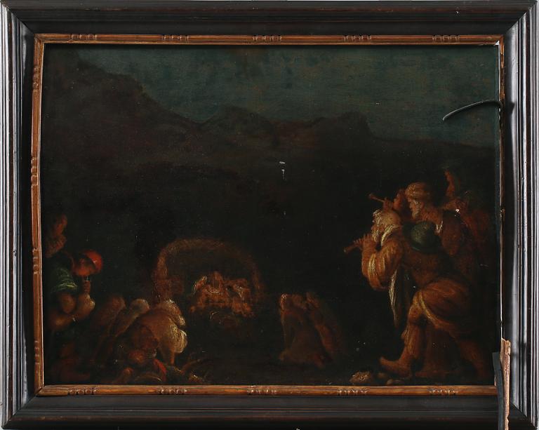 FLAMLÄNDSK SKOLA 1600/1700-TAL, olja på pannå, ej signerad.