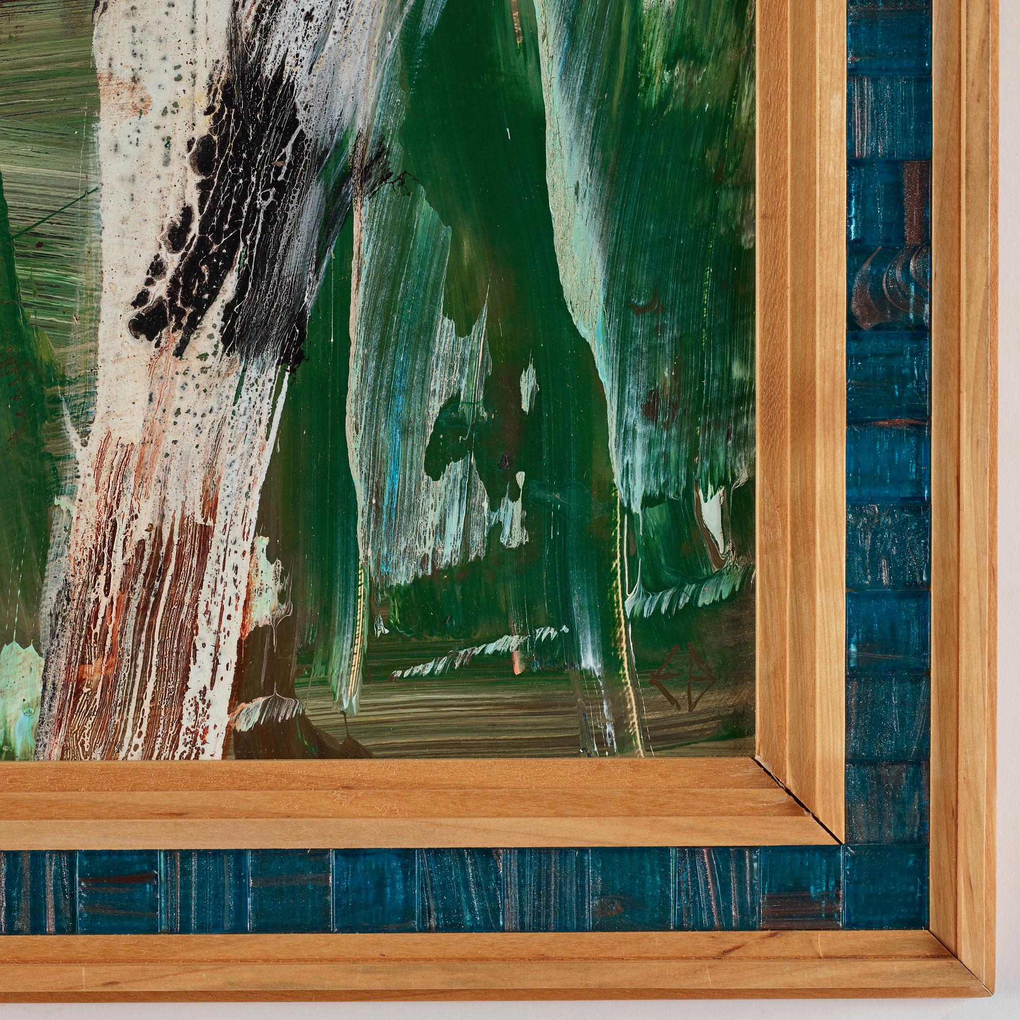 Ernst Billgren, oil on panel with mosaic frame, signed EB and executed in 2013.