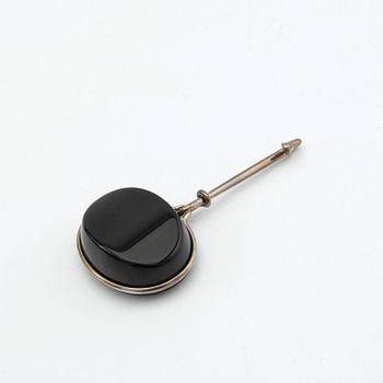 Vivianna Torun Bülow-Hübe, necklace, silver, with two pendants in rock crystal and onyx, by Georg Jensen.