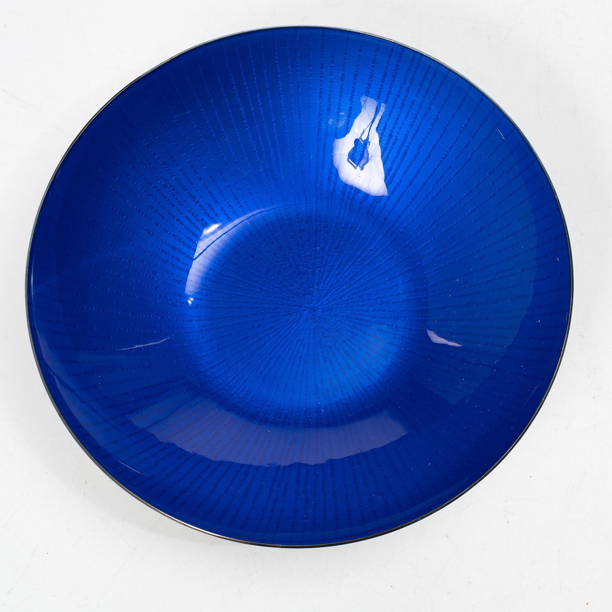 Grete Prytz-Kittelsen, a sterling silver and enamel bowl, J. Tostrup, Oslo, Norway, circa 1950.