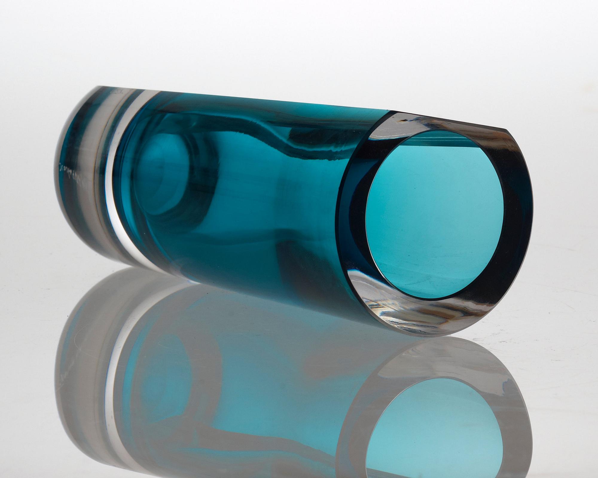 A Mona Morales Schildt "Ventana" glass vase, Kosta 1950's-60's.