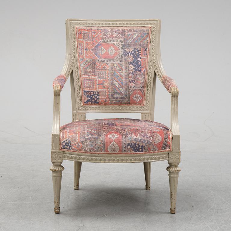 A gustavian armchair.