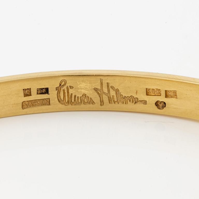 Wiwen Nilsson, a bracelet, 18K gold with round brilliant-cut diamonds, Lund 1962.