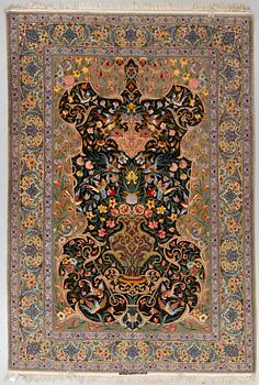MATTA, Old Isfahan part silk, Nabawi, ca 240 x 160 cm.