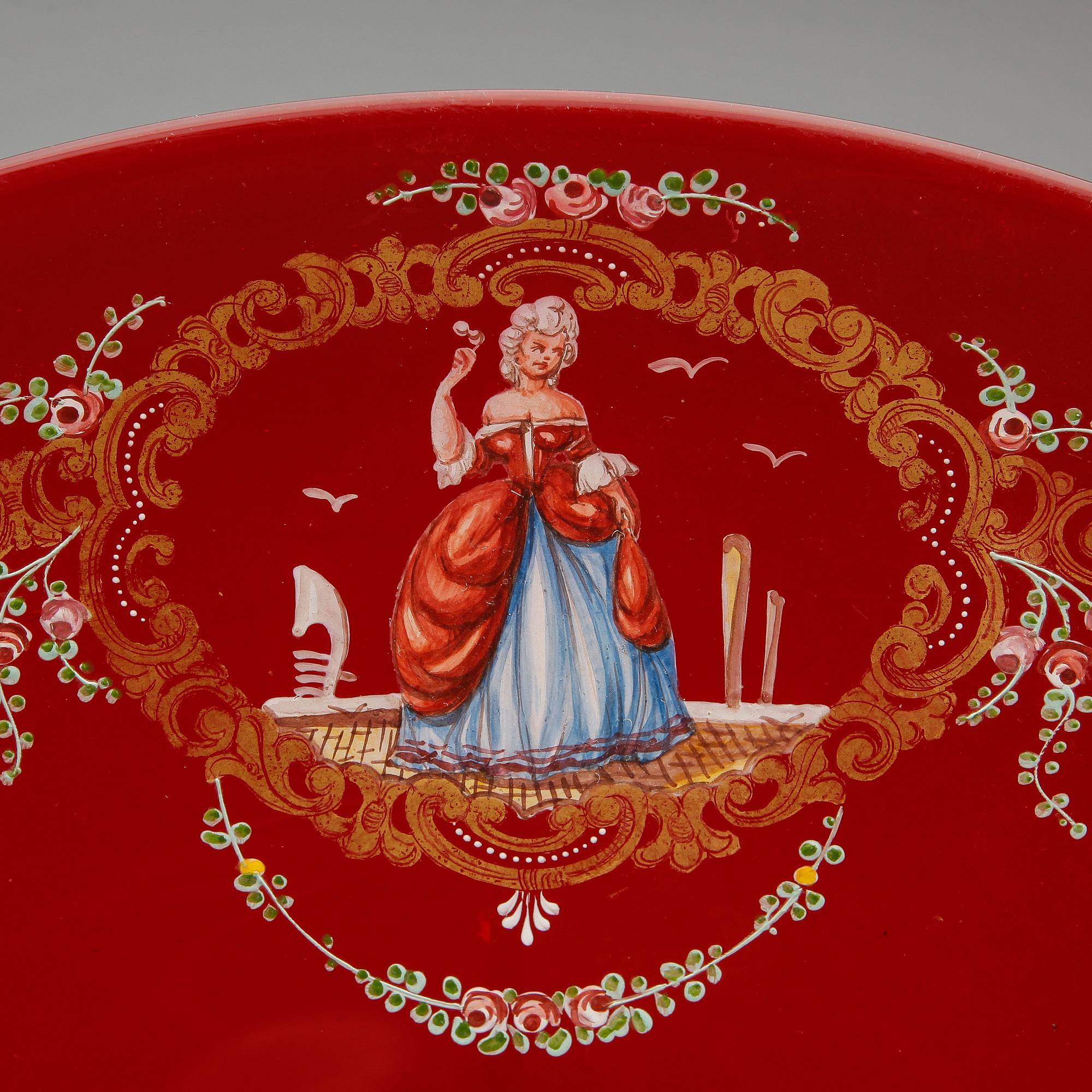 SERVISDELAR, 6 delar, Italien, 1800/1900-tal.