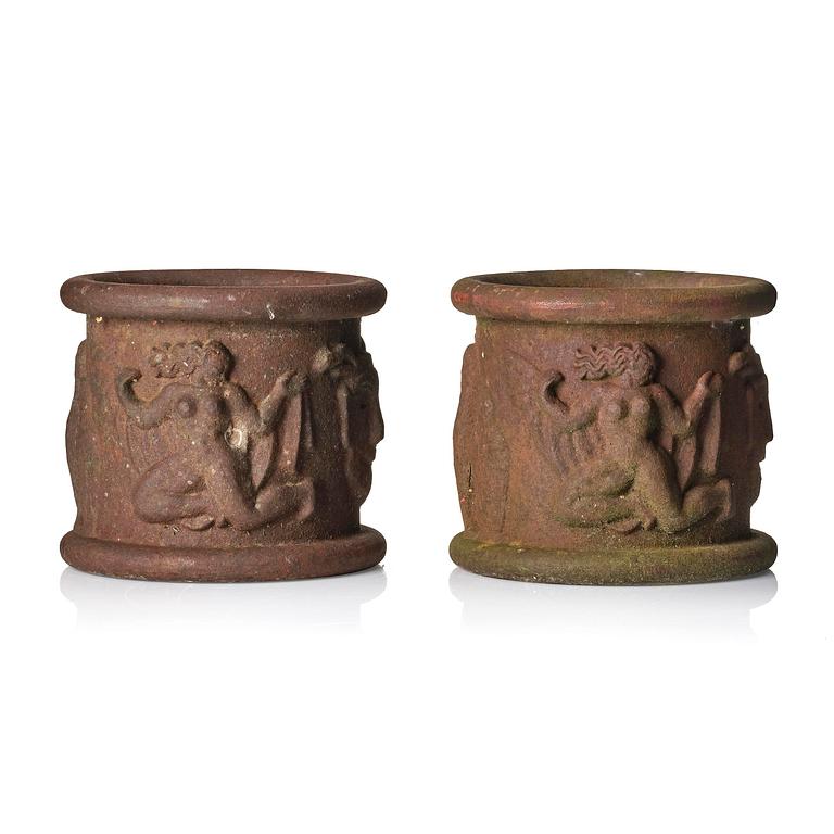 Anna Petrus, urnor, ett par, "Blomkruka N:r 1", Näfveqvarns bruk.