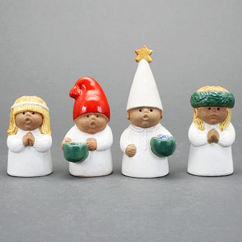 FIGURINER, 4 st, stengods, Lisa Larson, Gustavsberg.
