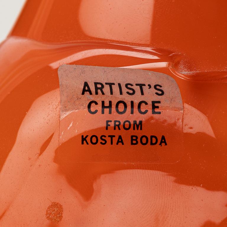 Bertil Vallien, two 'Satellite' glass vases from Kosta Boda, Sweden.