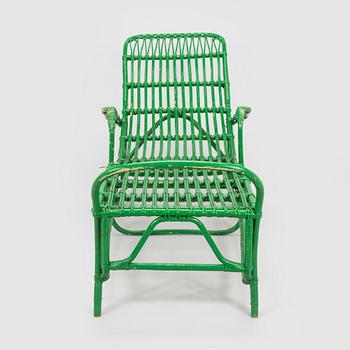 Aino Aalto, puutarhatuoli / aurinkotuoli, malli 374, jälleenmyyjä Artek 1950-luvun alku.