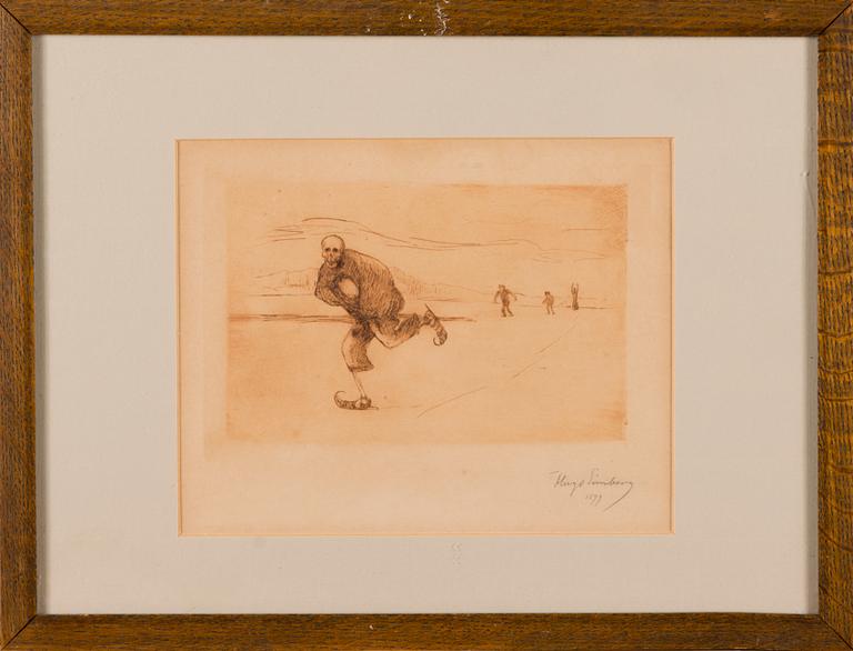 Hugo Simberg, DÖDEN PÅ SKRIDSKOR.