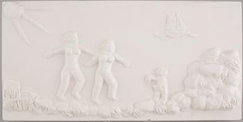 ASTRI BERGMAN-TAUBE, 6 stycken väggreliefer ur serien Änglamark, signerade och numrerade 1600.