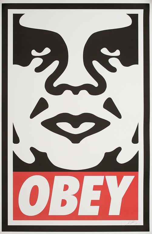 SHEPARD "OBEY" FAIREY, grafiskt blad, signerat.