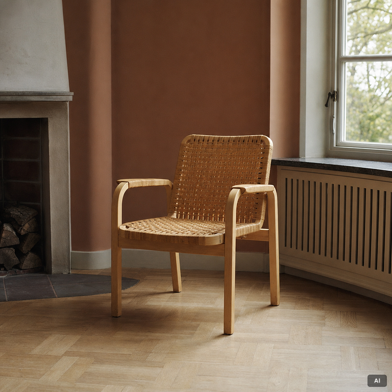 Alvar Aalto, Karmstolar, ett par, modell 45, Artek, Finland.