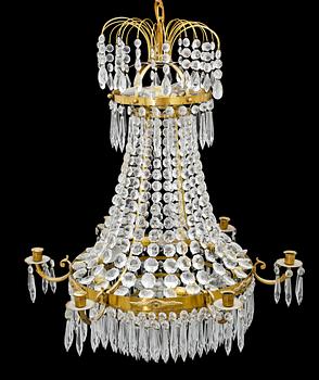 LJUSKRONA, empirestil, omkring 1900-talets mitt. Höjd ca 72 cm.