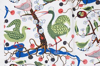 Josef Frank, a pair of 'Gröna Fåglar' curtains, Svenskt Tenn.