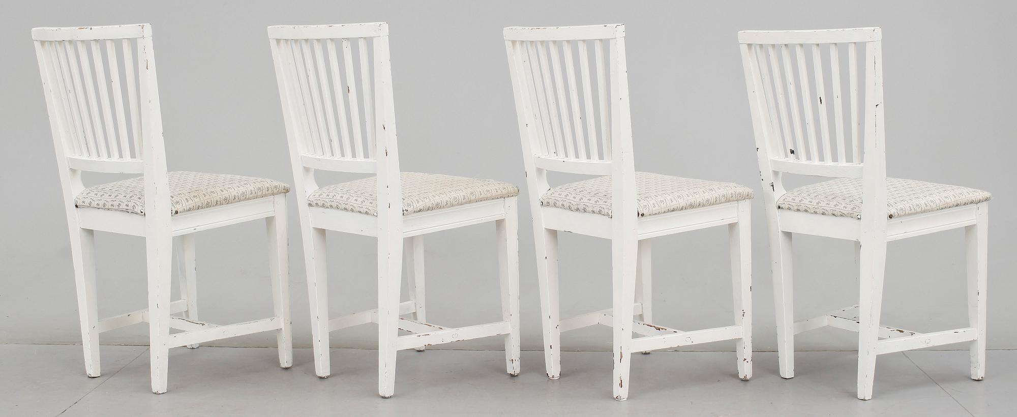 STOLAR, 4 st, gustaviansk stil, sannolikt runt 1900.