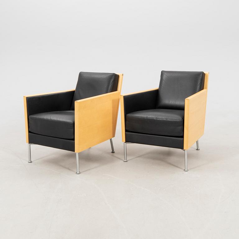 Gunilla Allard, a pair of "Casino" armchairs by Lammhults Möbler, late 20th century.