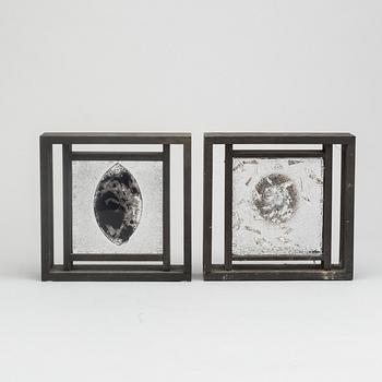 MONICA BACKSTRÖM, TWO GLASS SCULPTURES.