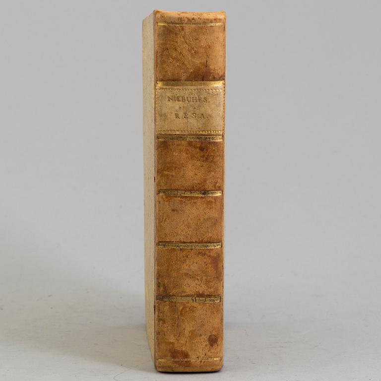 A book by Carsten Niebuhr, Stockholm 1787.