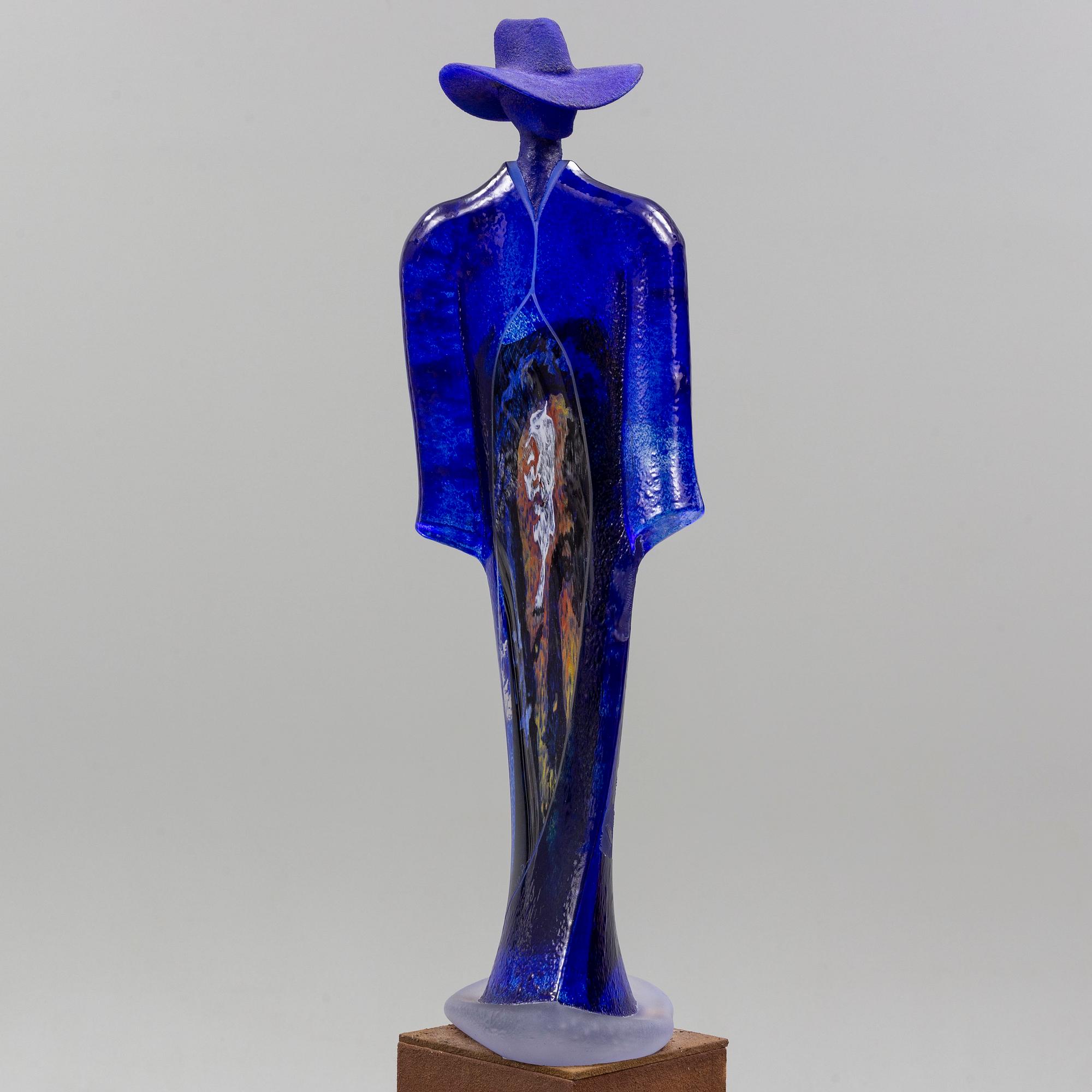 KJELL ENGMAN, skulptur, glas, Kosta Boda, unik.