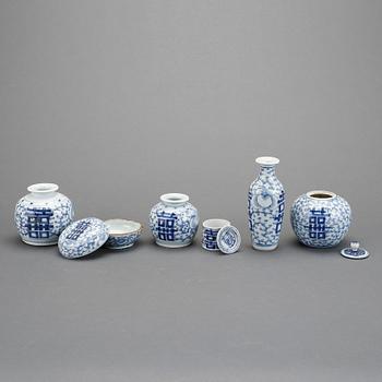 PARTI PORSLIN, 6 delar, Kina, 1800/1900-tal.