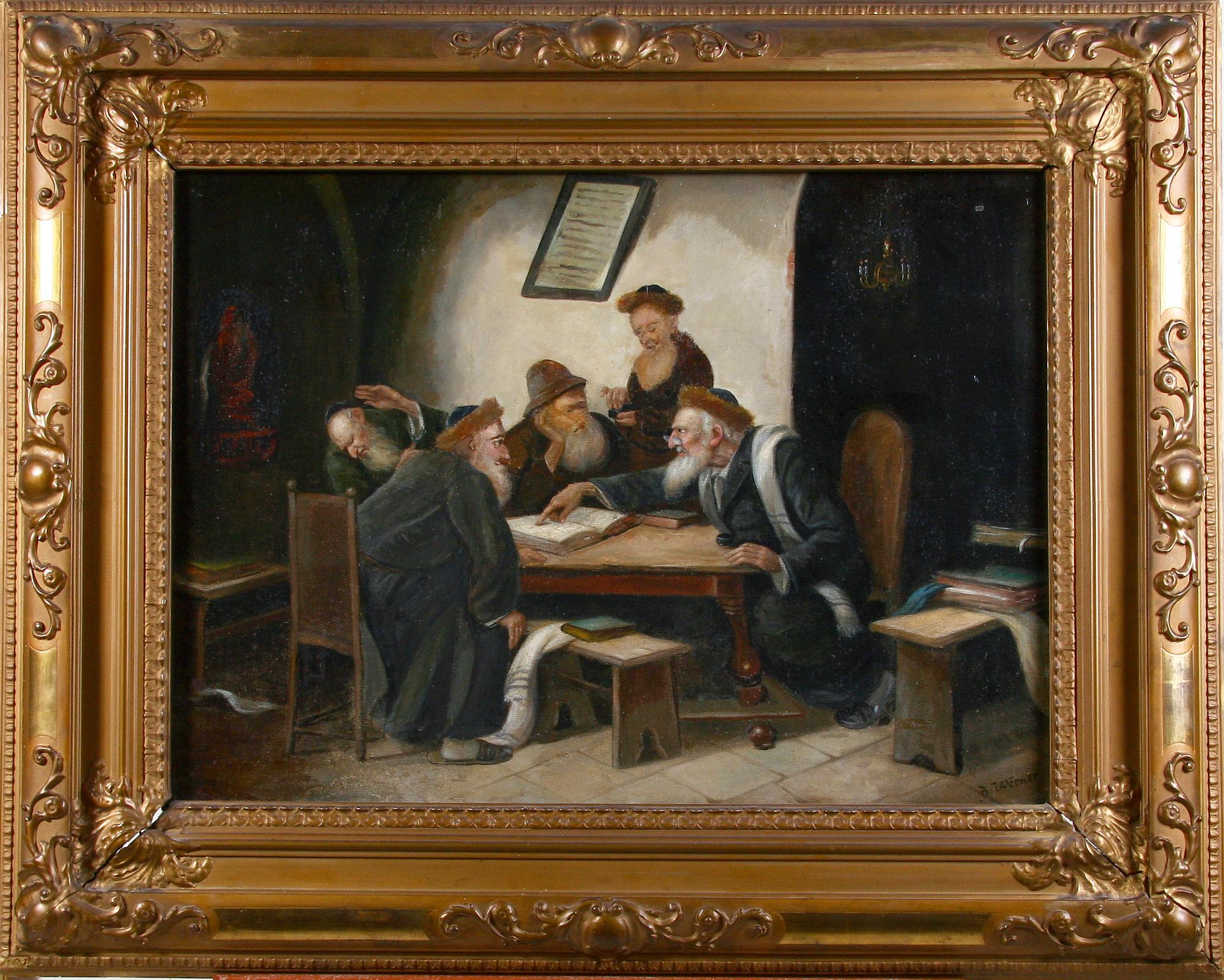 OKÄND KONSTNÄR, olja på duk, omkring sekelskiftet 1900. Bär sign.