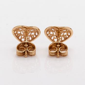 Kalevala Koru, earrings, 14K gold.