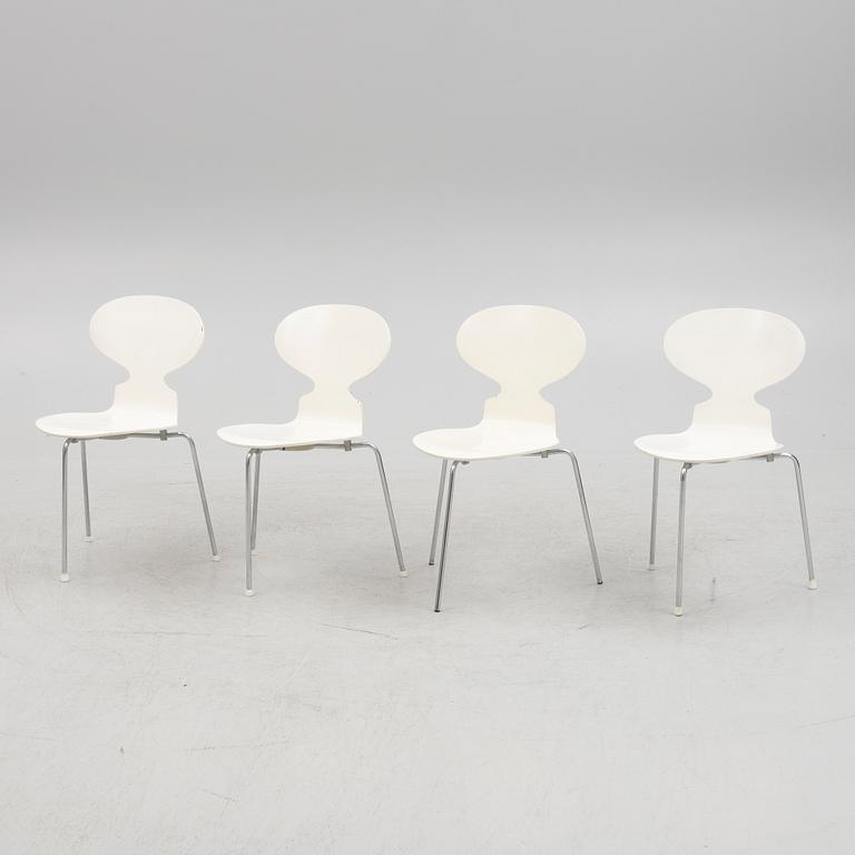 Arne Jacobsen, chairs, 4 pcs, "Ant", Fritz Hansen, Denmark 1974-76.