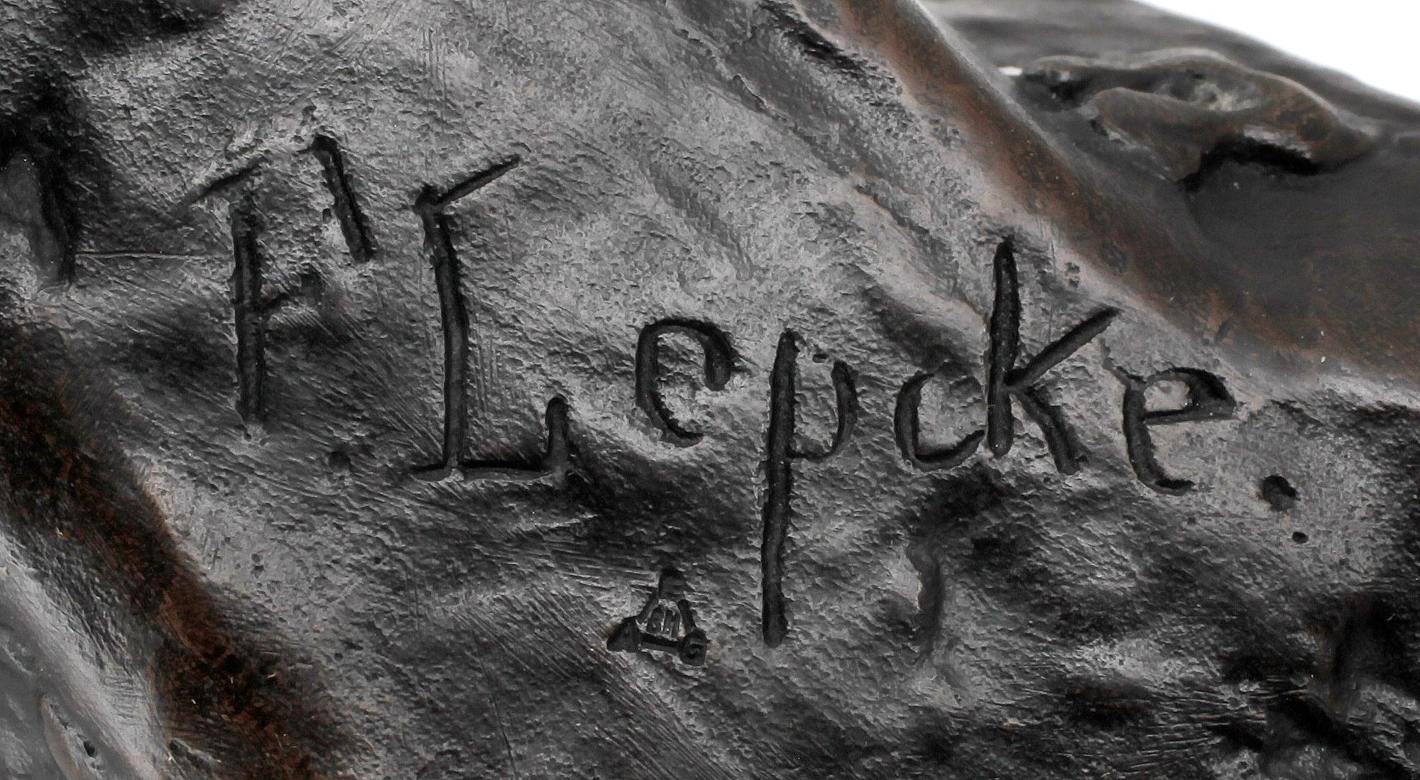 FERDINAND LEPCKE, skulptur, brons, sign i godset.