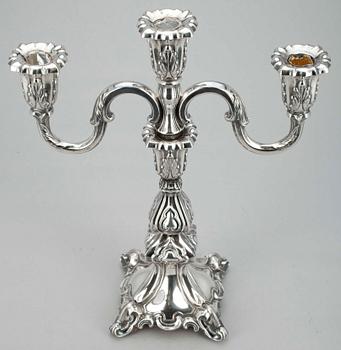 KANDELABER, silver, Auran Kultaseppä, Åbo 1949.