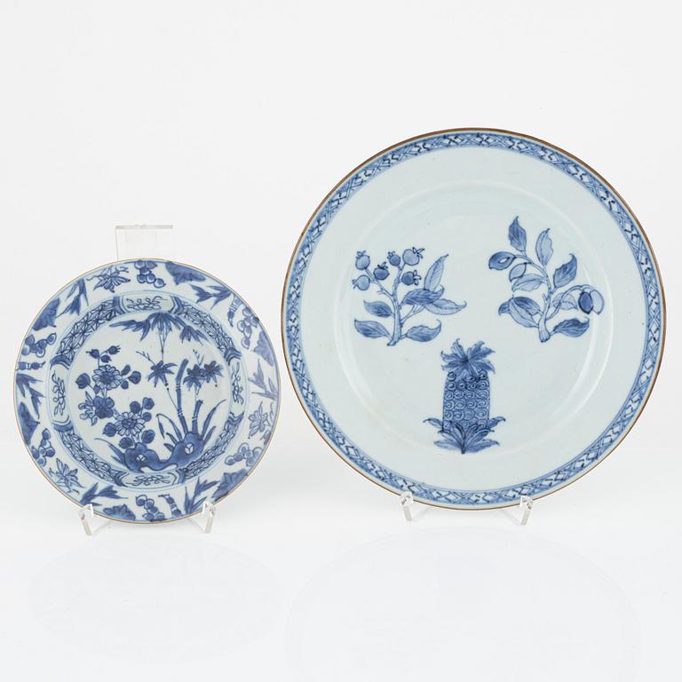 17 pieces of Chinese porcelain, 18th-19th century,