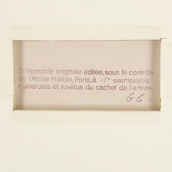 AUGUSTE HERBIN, silkprint in colours, signed and numbered 85/150.