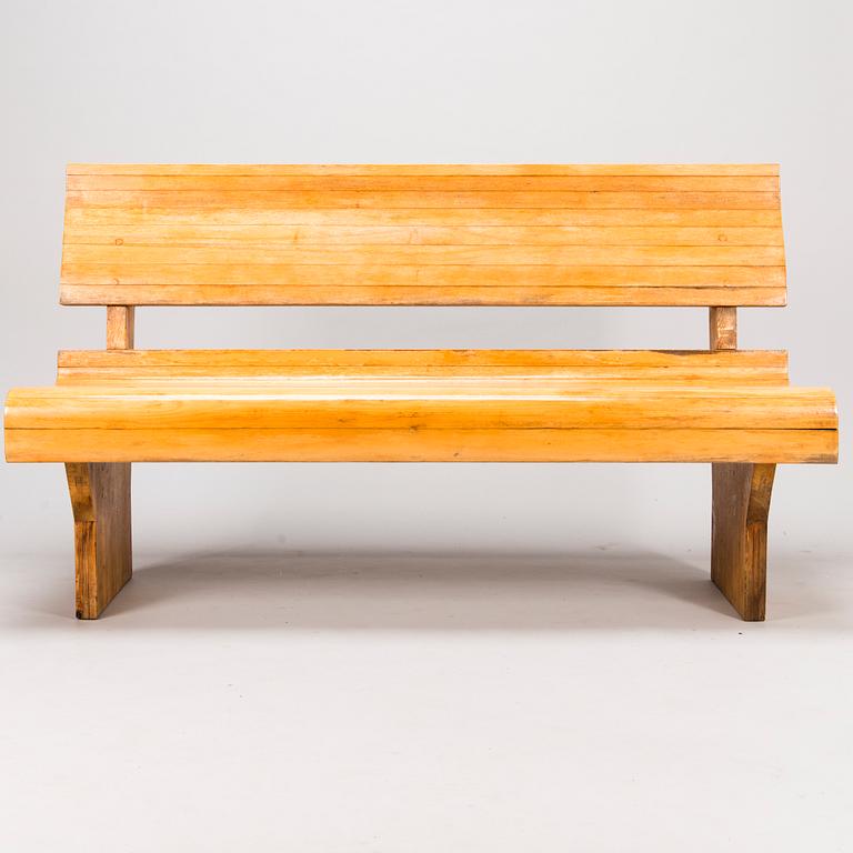 Alvar Aalto, CHURCH BENCH, a sample, late 1950s.