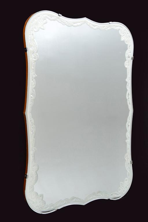 Spegel, Eriksmåla Glasbruk  1950-tal.