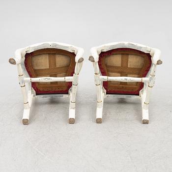 A pair of late Baroque chairs, mid 18th Century.