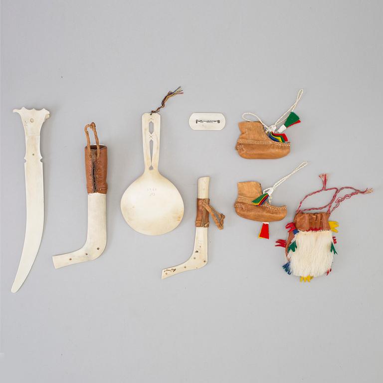 Eight Sami items, including John Nilsson, Araksuolo.
