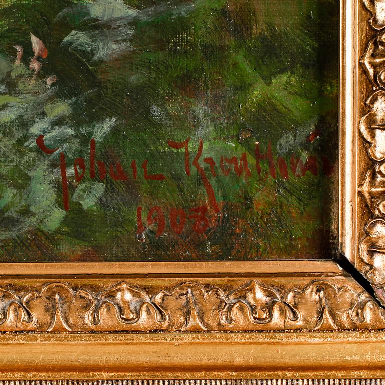 JOHAN KROUTHÉN, olja på duk, signerad och daterad 1908.