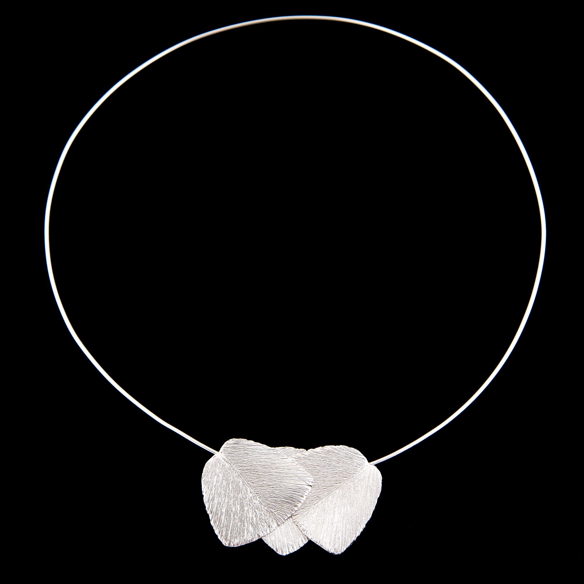 JAANA JUNKKAALA, NECKLACE and EARRINGS, "Serenity", silver. 2018.