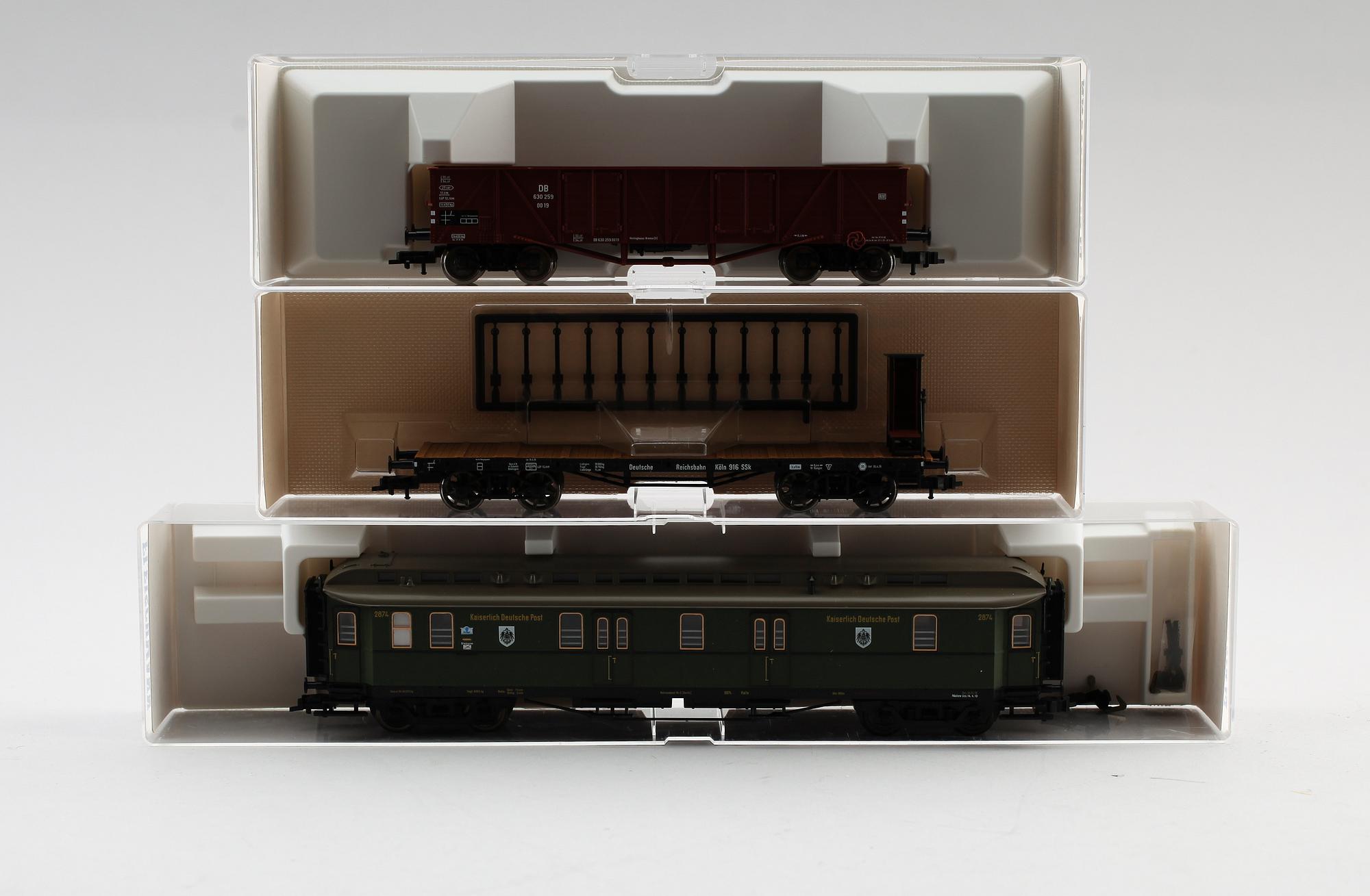 SAMLING MODELLTÅGSDELAR, 20 delar, Fleischmann, Tyskland.