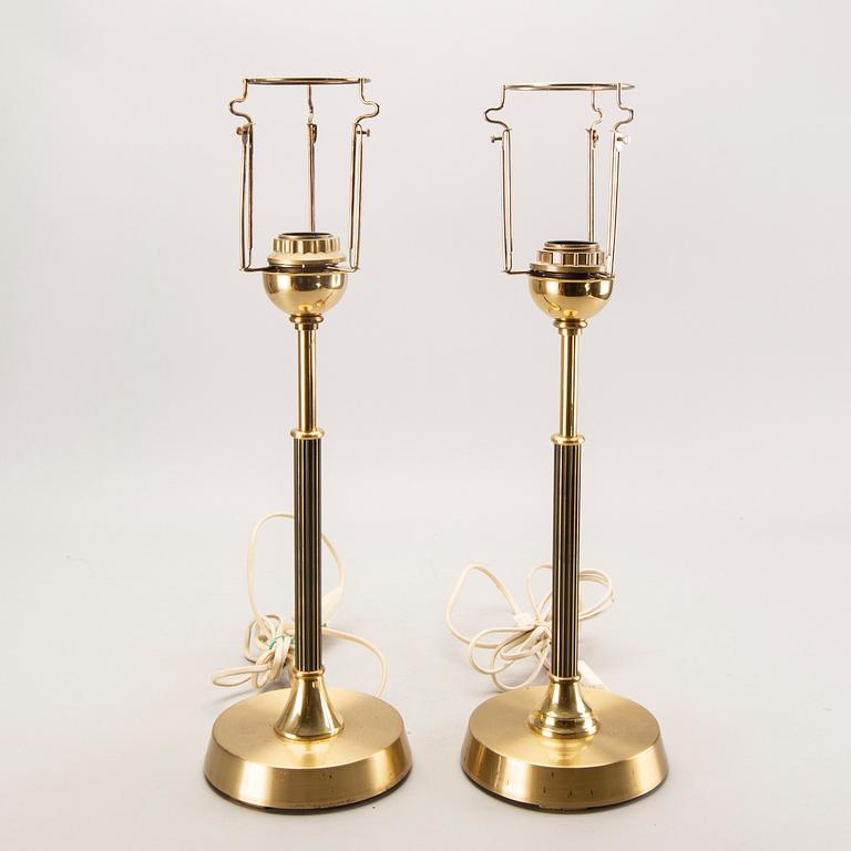 Table lamps, a pair, second half of the 20th century.