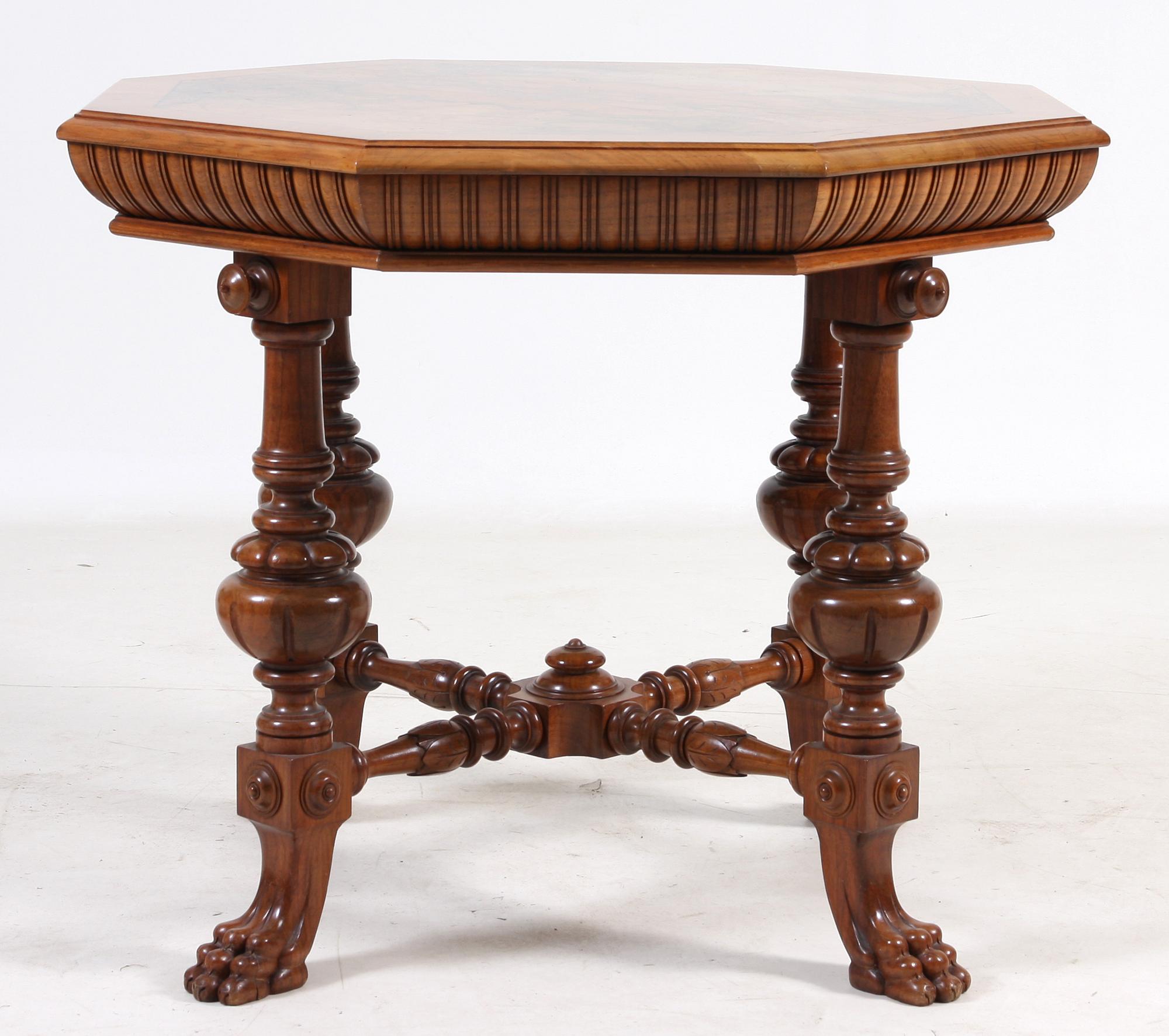 SALONGSBORD, nyrenässans, 1800-talets slut.