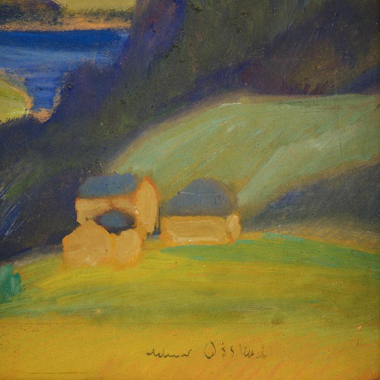 Helmer Osslund, Northern landscape with rainbow.