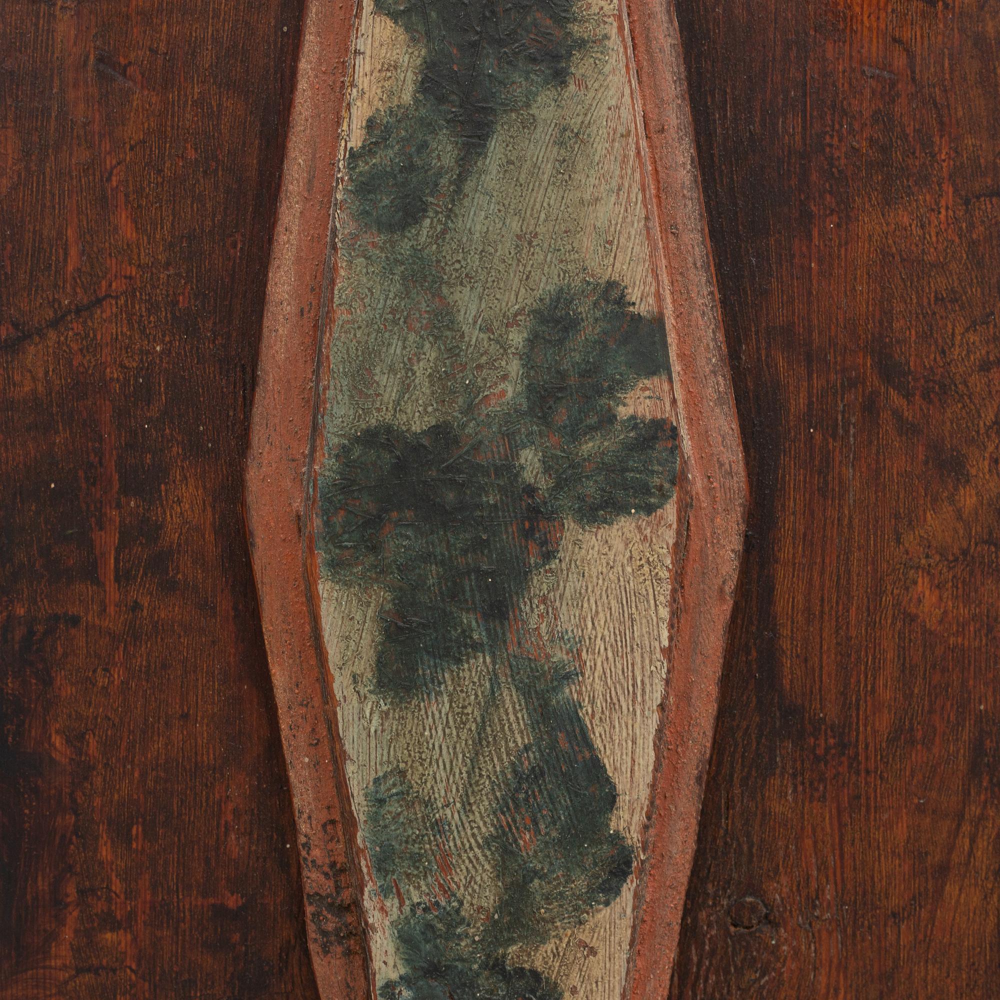 A corner cabinet, 18th Century.